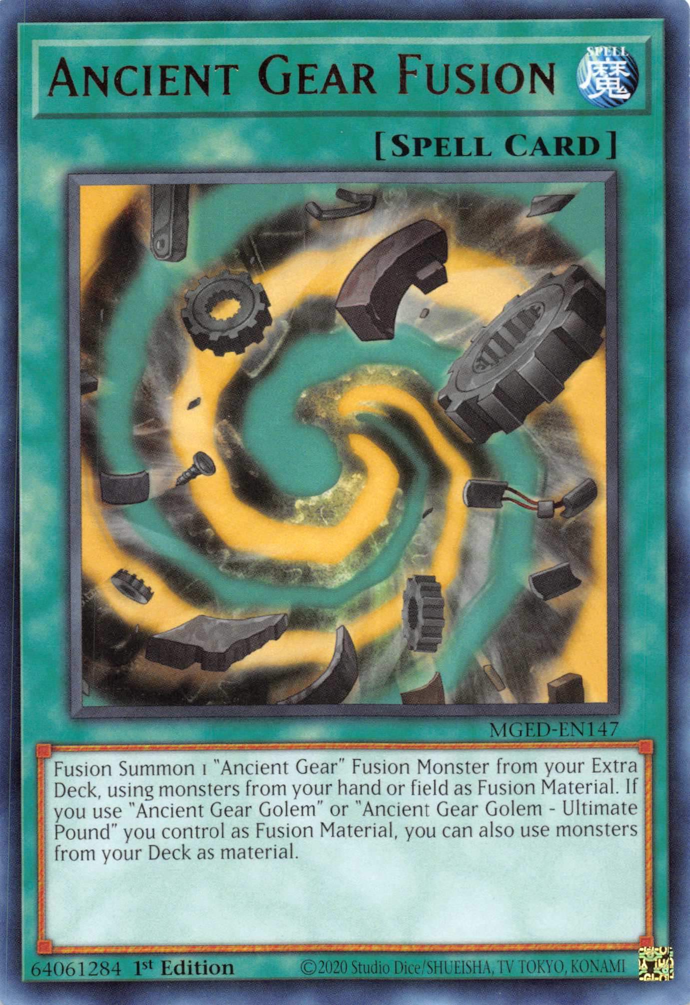 Ancient Gear Fusion [MGED-EN147] Rare | Arkham Games and Comics