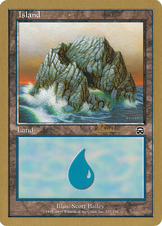 Island (ar337) (Antoine Ruel) [World Championship Decks 2001] | Arkham Games and Comics