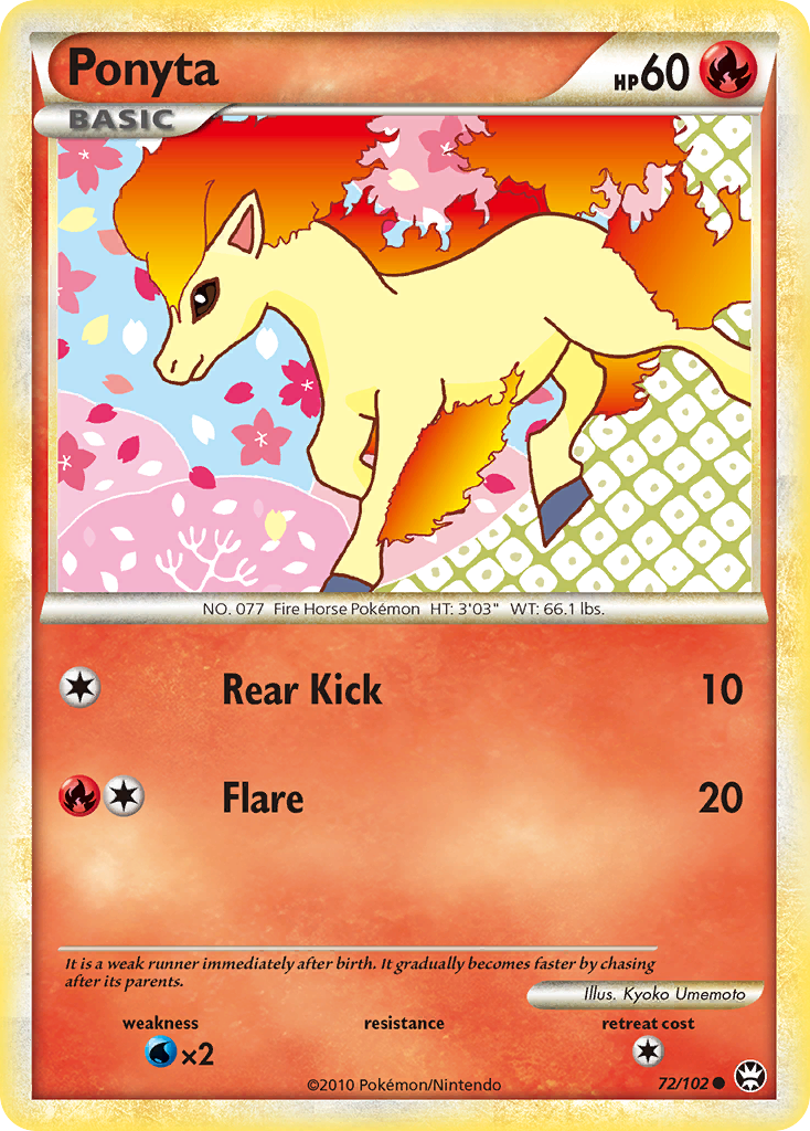 Ponyta (72/102) [HeartGold & SoulSilver: Triumphant] | Arkham Games and Comics