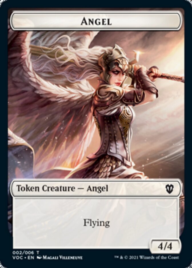 Angel // Clue Double-sided Token [Innistrad: Crimson Vow Commander Tokens] | Arkham Games and Comics