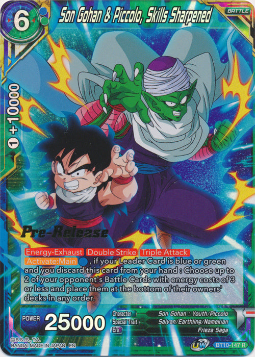 Son Gohan & Piccolo, Skills Sharpened (BT10-147) [Rise of the Unison Warrior Prerelease Promos] | Arkham Games and Comics