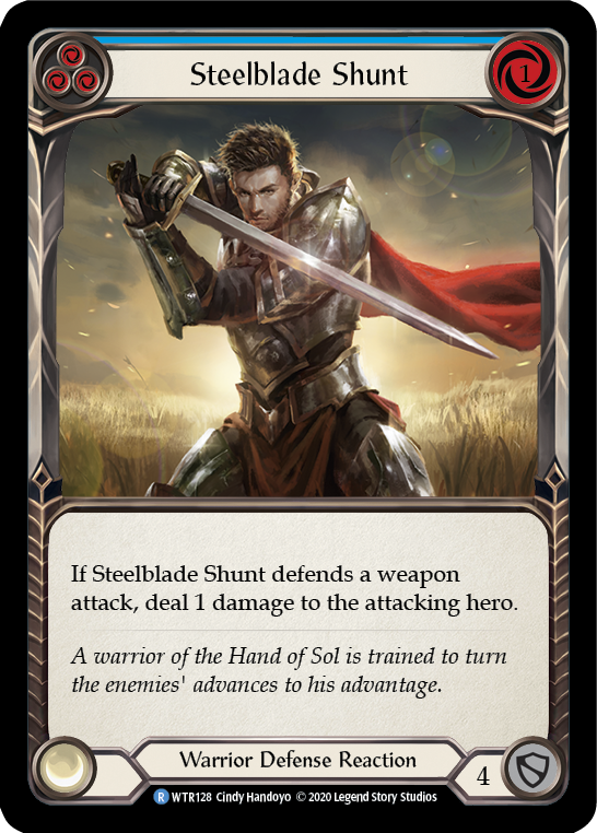 Steelblade Shunt (Blue) [U-WTR128] (Welcome to Rathe Unlimited)  Unlimited Rainbow Foil | Arkham Games and Comics