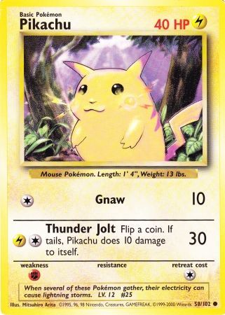 Pikachu (58/102) (Jumbo Card) [Base Set Unlimited] | Arkham Games and Comics