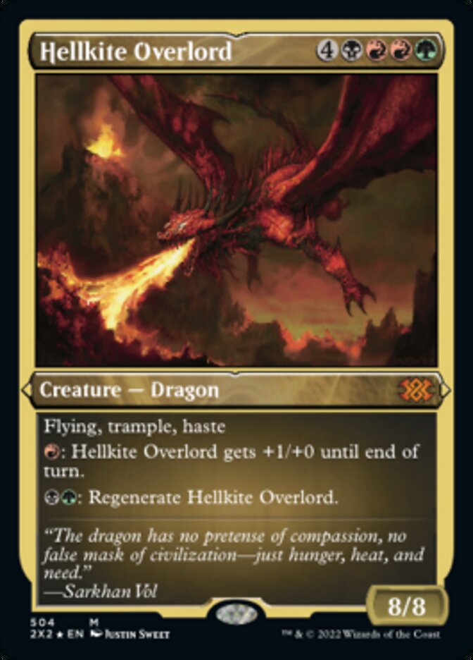 Hellkite Overlord (Foil Etched) [Double Masters 2022] | Arkham Games and Comics