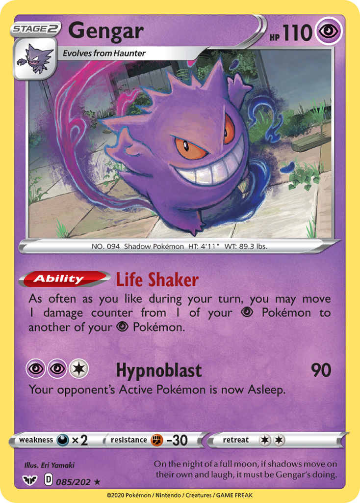 Gengar (085/202) [Sword & Shield: Base Set] | Arkham Games and Comics