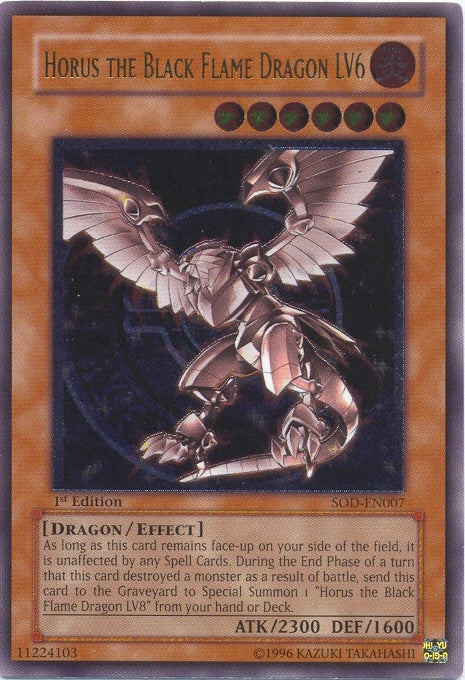 Horus the Black Flame Dragon LV6 [SOD-EN007] Ultimate Rare | Arkham Games and Comics