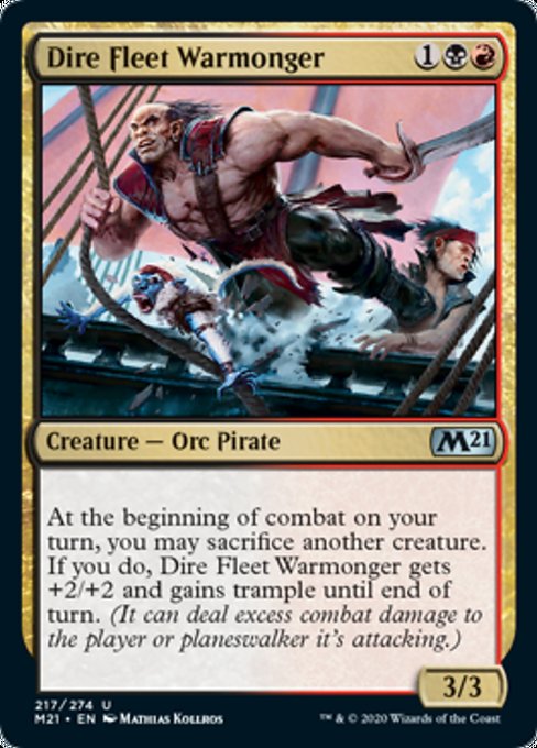 Dire Fleet Warmonger [Core Set 2021] | Arkham Games and Comics