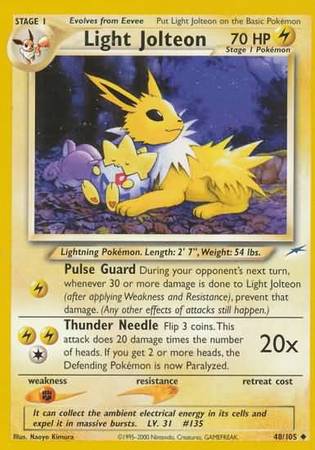 Light Jolteon (48/105) [Neo Destiny Unlimited] | Arkham Games and Comics