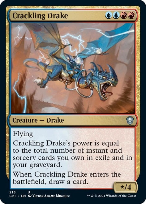 Crackling Drake [Commander 2021] | Arkham Games and Comics