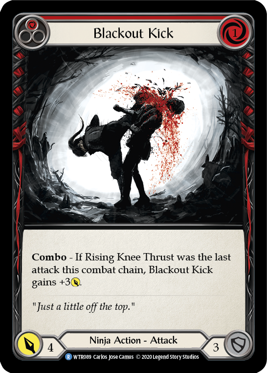 Blackout Kick (Red) [U-WTR089] (Welcome to Rathe Unlimited)  Unlimited Rainbow Foil | Arkham Games and Comics