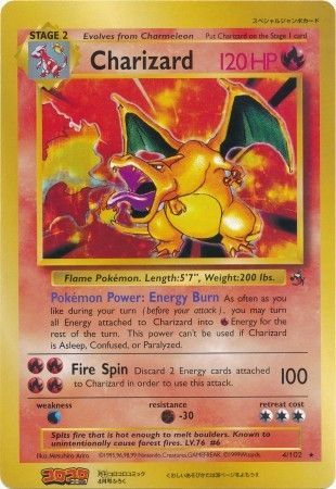 Charizard (4/102) (CoroCoro Promo) (Jumbo Card) [Base Set Unlimited] | Arkham Games and Comics