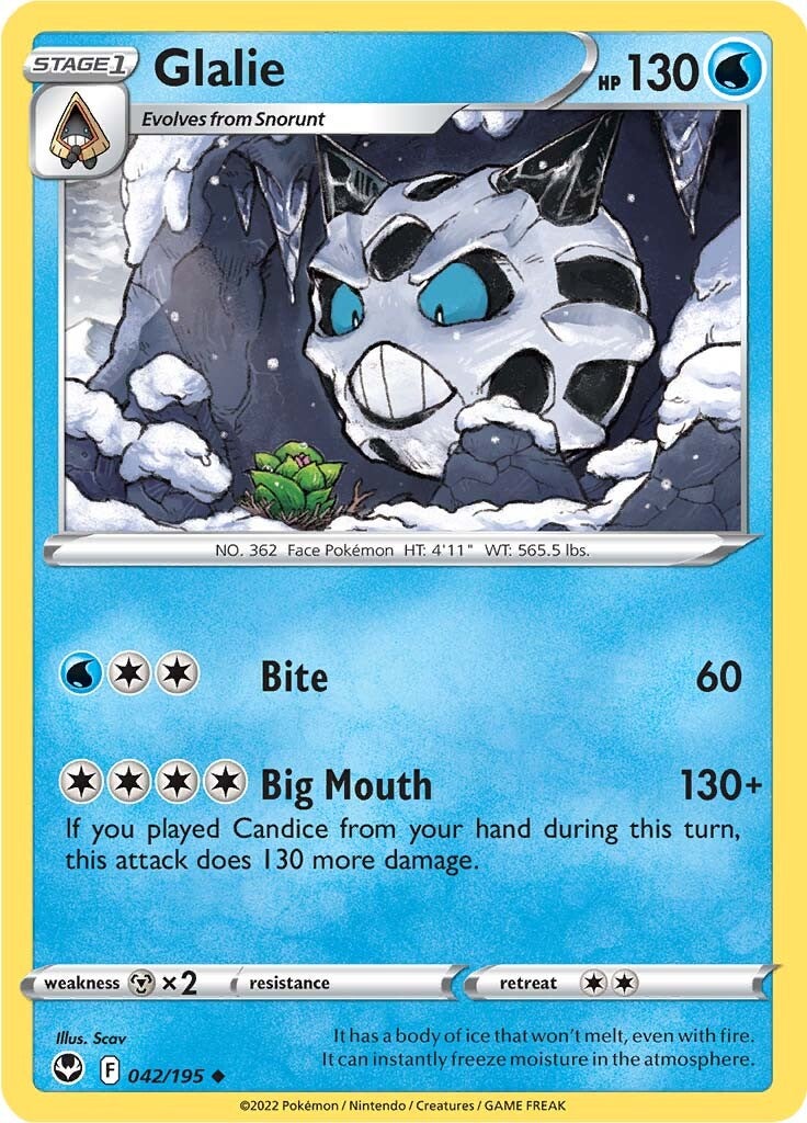 Glalie (042/195) [Sword & Shield: Silver Tempest] | Arkham Games and Comics