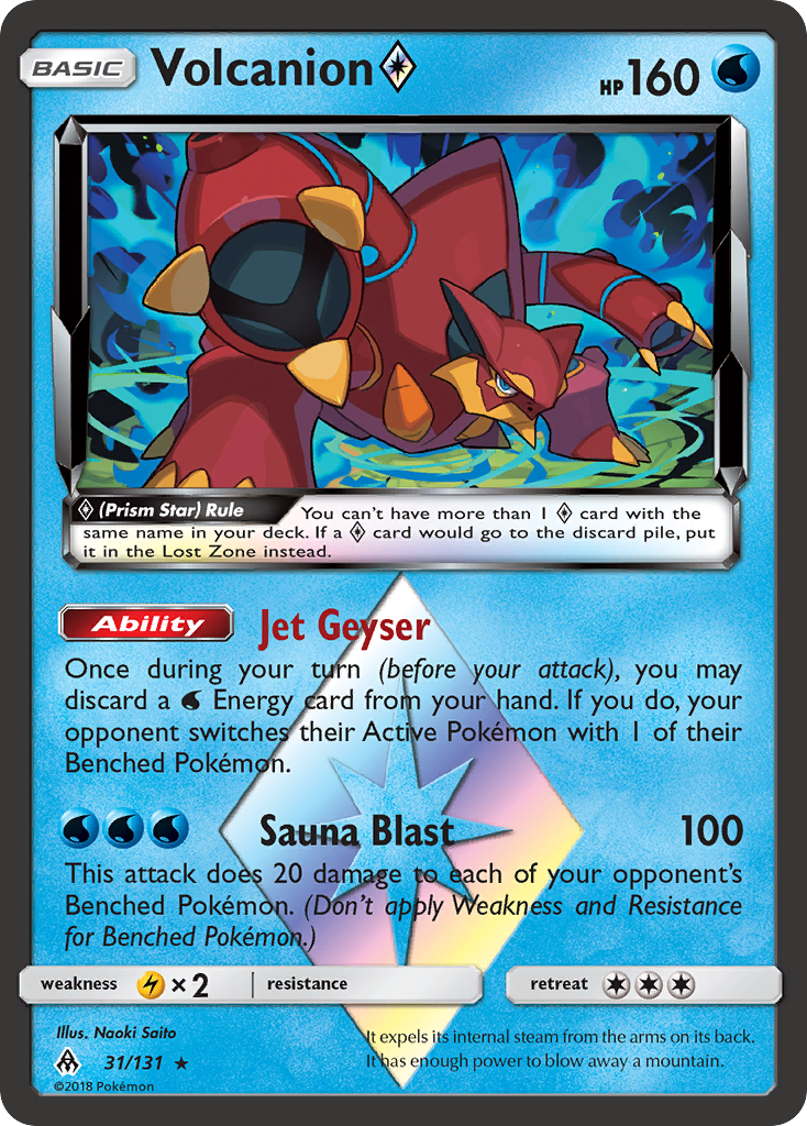 Volcanion (31/131) (Prism Star) [Sun & Moon: Forbidden Light] | Arkham Games and Comics