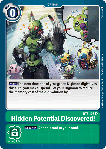 Hidden Potential Discovered! [BT3-103] [Release Special Booster Ver.1.5] | Arkham Games and Comics