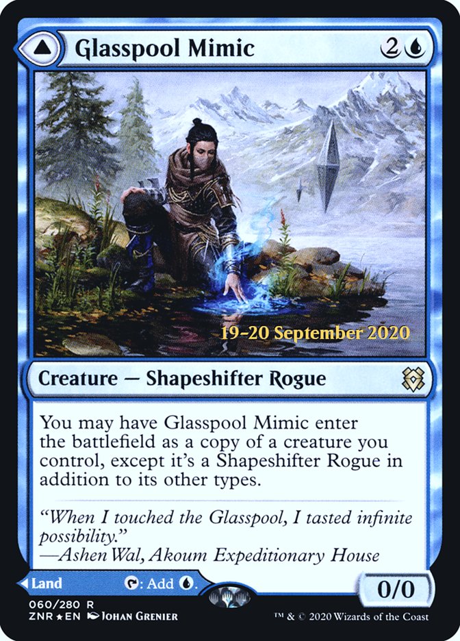 Glasspool Mimic // Glasspool Shore  [Zendikar Rising Prerelease Promos] | Arkham Games and Comics