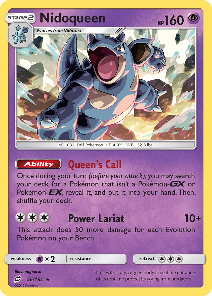 Nidoqueen (56/181) [Sun & Moon: Team Up] | Arkham Games and Comics