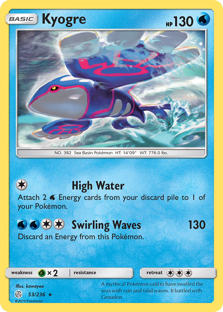 Kyogre (53/236) [Sun & Moon: Cosmic Eclipse] | Arkham Games and Comics