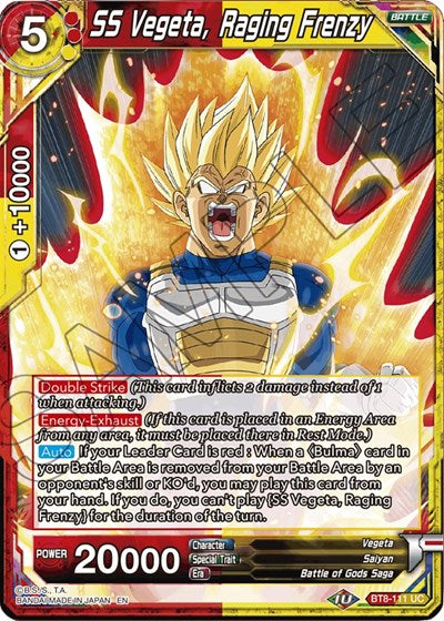 SS Vegeta, Raging Frenzy [BT8-111] | Arkham Games and Comics