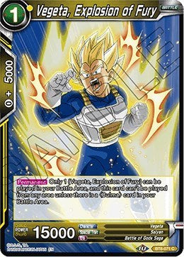 Vegeta, Explosion of Fury [BT8-071] | Arkham Games and Comics