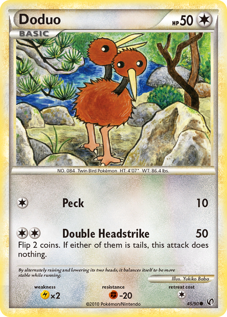 Doduo (45/90) [HeartGold & SoulSilver: Undaunted] | Arkham Games and Comics