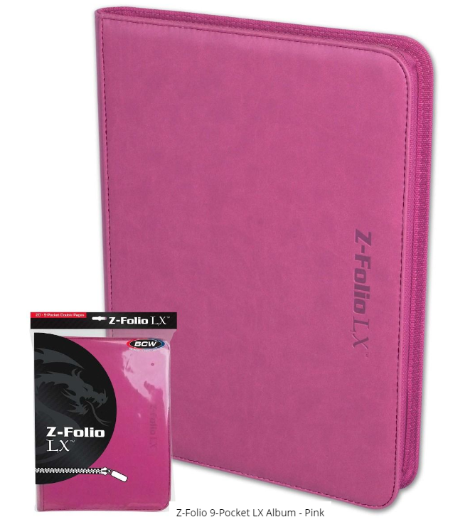 Z-Folio 9-Pocket LX Album - Pink | Arkham Games and Comics