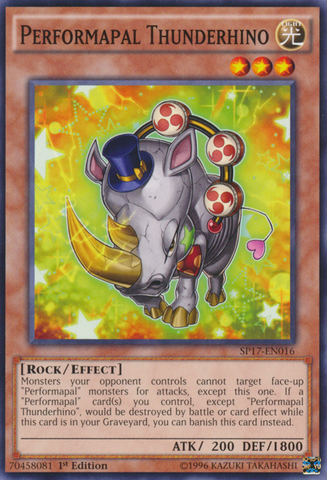 Performapal Thunderhino [SP17-EN016] Common | Arkham Games and Comics