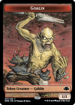 Goblin // Elemental Double-Sided Token [Dominaria Remastered Tokens] | Arkham Games and Comics