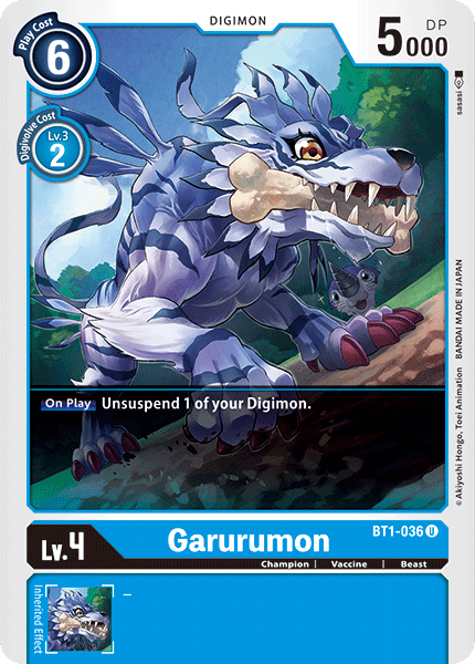 Garurumon [BT1-036] [Release Special Booster Ver.1.0] | Arkham Games and Comics