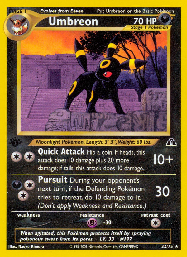 Umbreon (32/75) [Neo Discovery 1st Edition] | Arkham Games and Comics