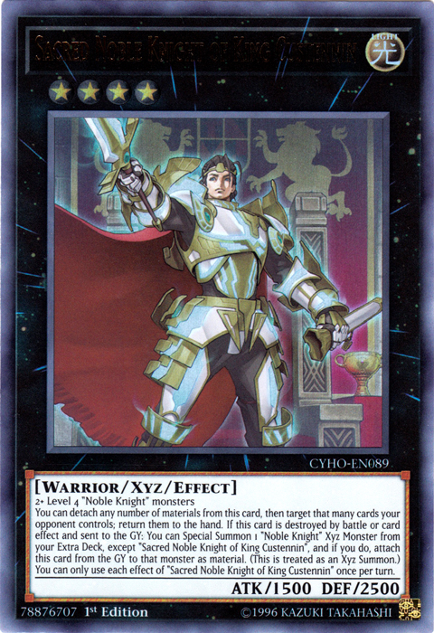 Sacred Noble Knight of King Custennin [CYHO-EN089] Ultra Rare | Arkham Games and Comics