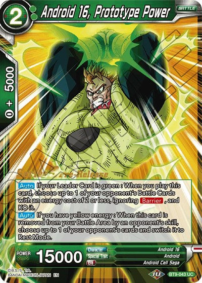 Android 16, Prototype Power (Universal Onslaught) [BT9-043] | Arkham Games and Comics