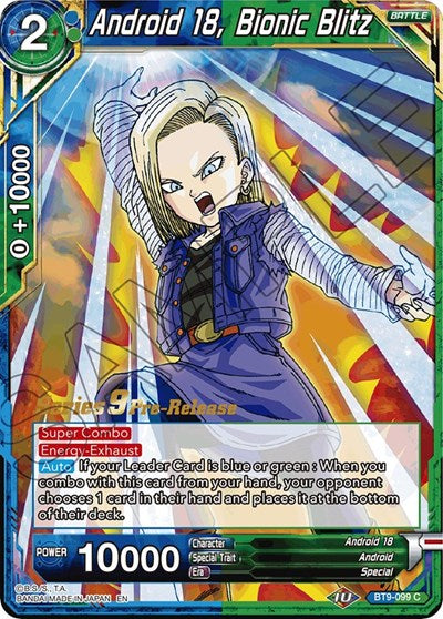 Android 18, Bionic Blitz (Universal Onslaught) [BT9-099] | Arkham Games and Comics