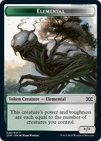 Elemental // Treasure Double-sided Token [Double Masters Tokens] | Arkham Games and Comics