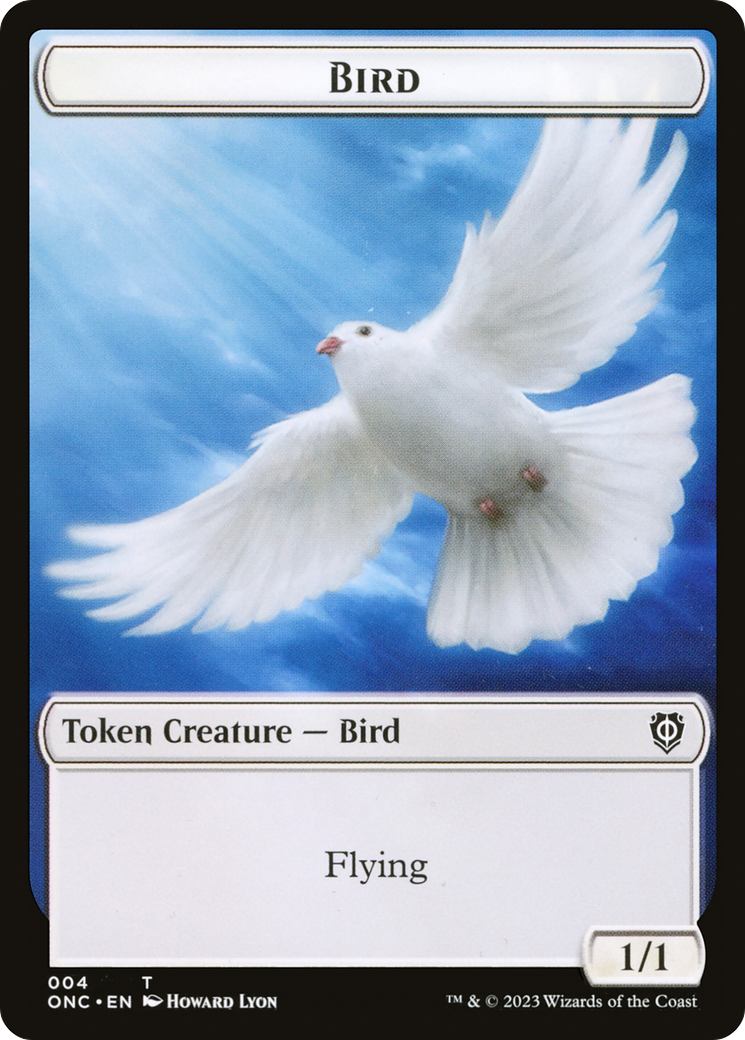 Bird // Cat Double-Sided Token [Phyrexia: All Will Be One Commander Tokens] | Arkham Games and Comics