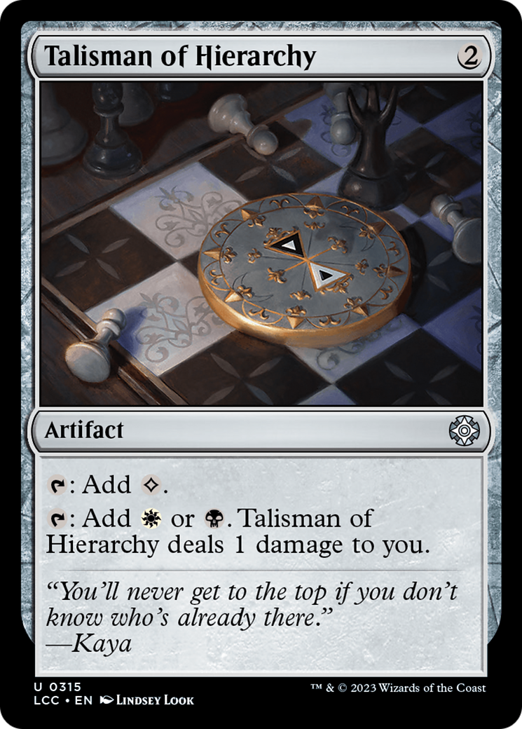 Talisman of Hierarchy [The Lost Caverns of Ixalan Commander] | Arkham Games and Comics