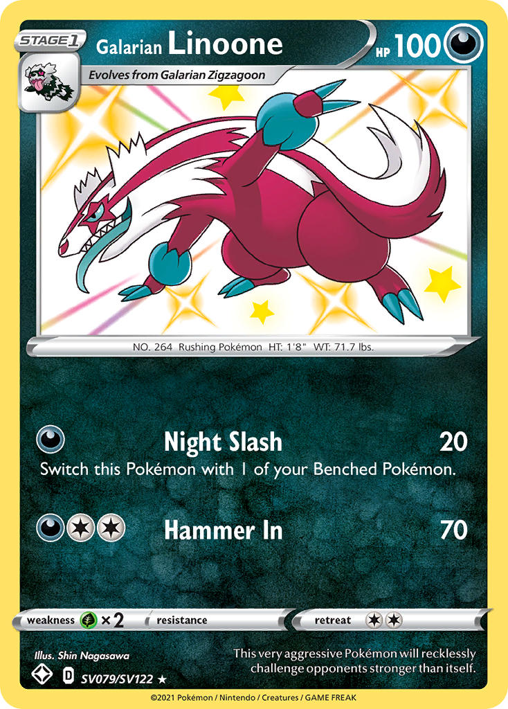 Galarian Linoone (SV079/SV122) [Sword & Shield: Shining Fates] | Arkham Games and Comics
