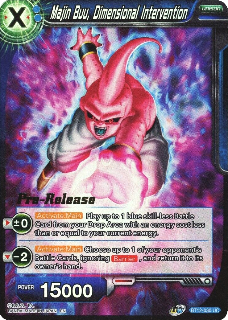 Majin Buu, Dimensional Intervention (BT12-030) [Vicious Rejuvenation Prerelease Promos] | Arkham Games and Comics