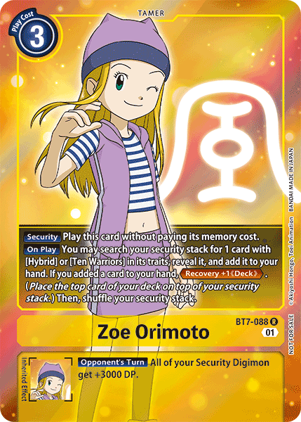 Zoe Orimoto [BT7-088] (Alternative Art - Box Topper) [Next Adventure] | Arkham Games and Comics