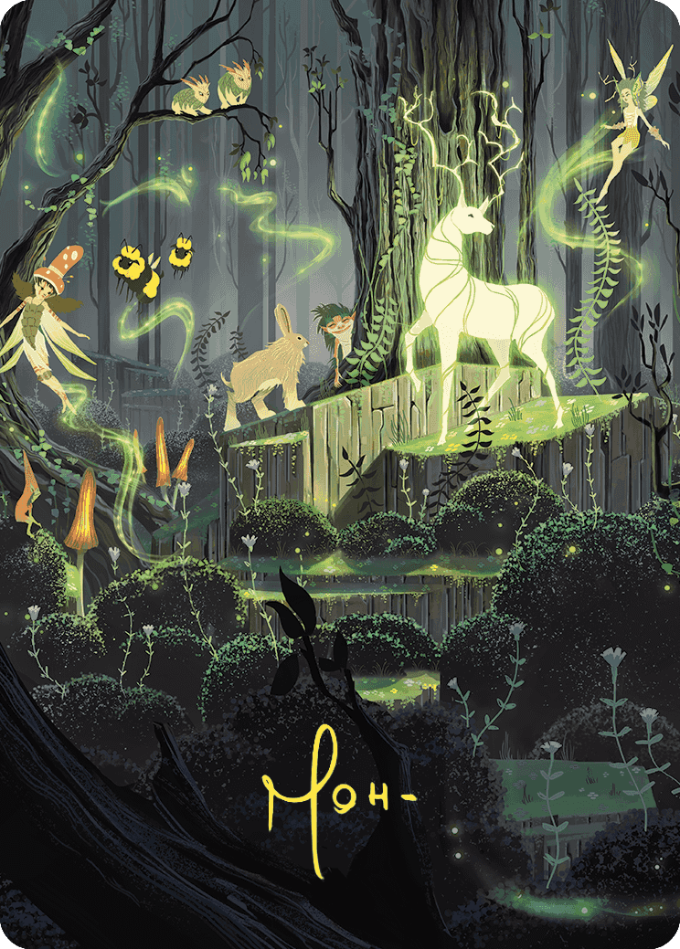 Primal Vigor Art Card (Gold-Stamped Signature) [Wilds of Eldraine Art Series] | Arkham Games and Comics