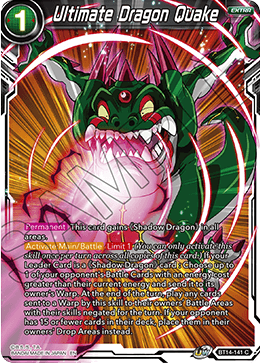 Ultimate Dragon Quake (BT14-141) [Cross Spirits] | Arkham Games and Comics