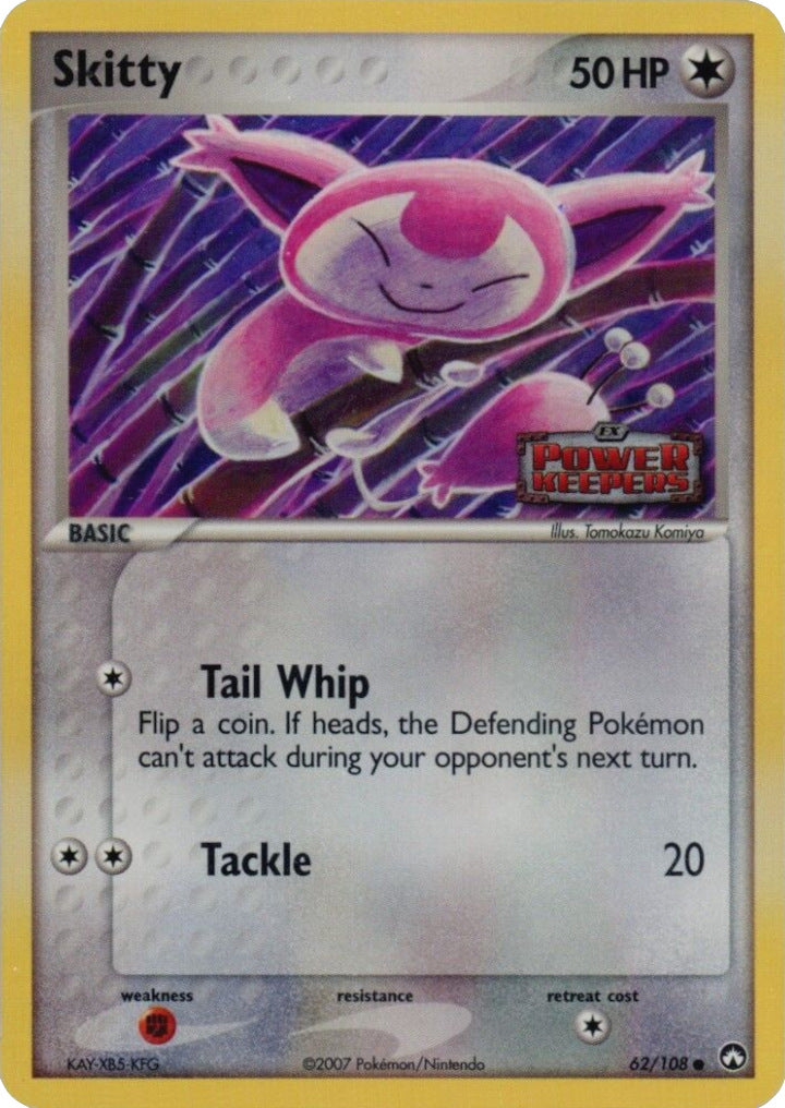 Skitty (62/108) (Stamped) [EX: Power Keepers] | Arkham Games and Comics