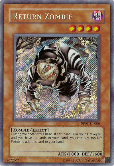 Return Zombie [PP01-EN006] Secret Rare | Arkham Games and Comics