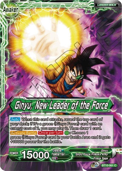 Ginyu // Ginyu, New Leader of the Force [BT10-061] | Arkham Games and Comics