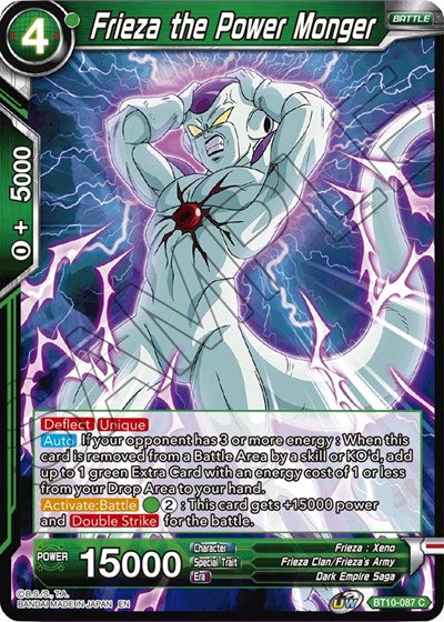 Frieza the Power Monger [BT10-087] | Arkham Games and Comics