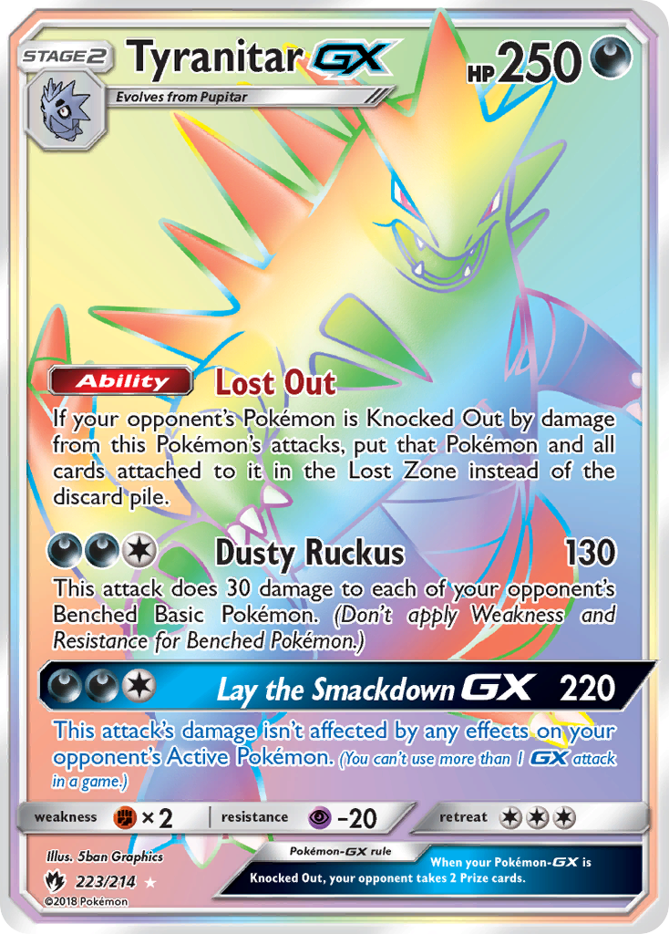 Tyranitar GX (223/214) [Sun & Moon: Lost Thunder] | Arkham Games and Comics