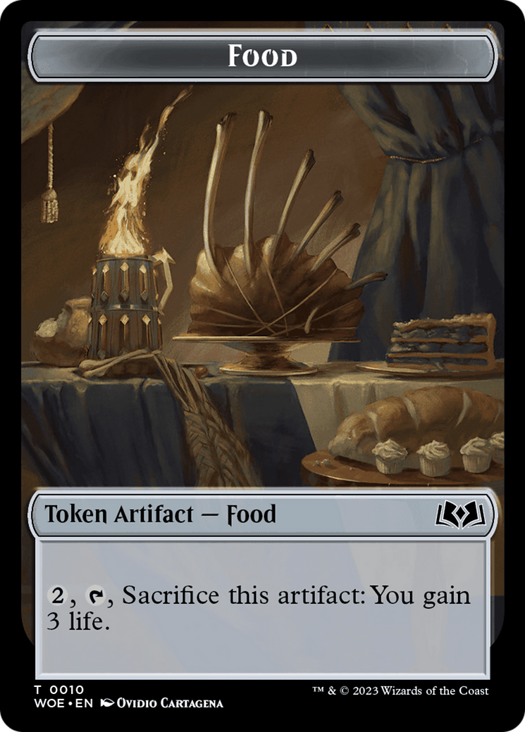 Faerie // Food (0010) Double-Sided Token [Wilds of Eldraine Tokens] | Arkham Games and Comics