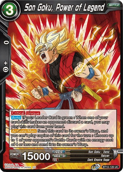 Son Goku, Power of Legend [BT10-128] | Arkham Games and Comics