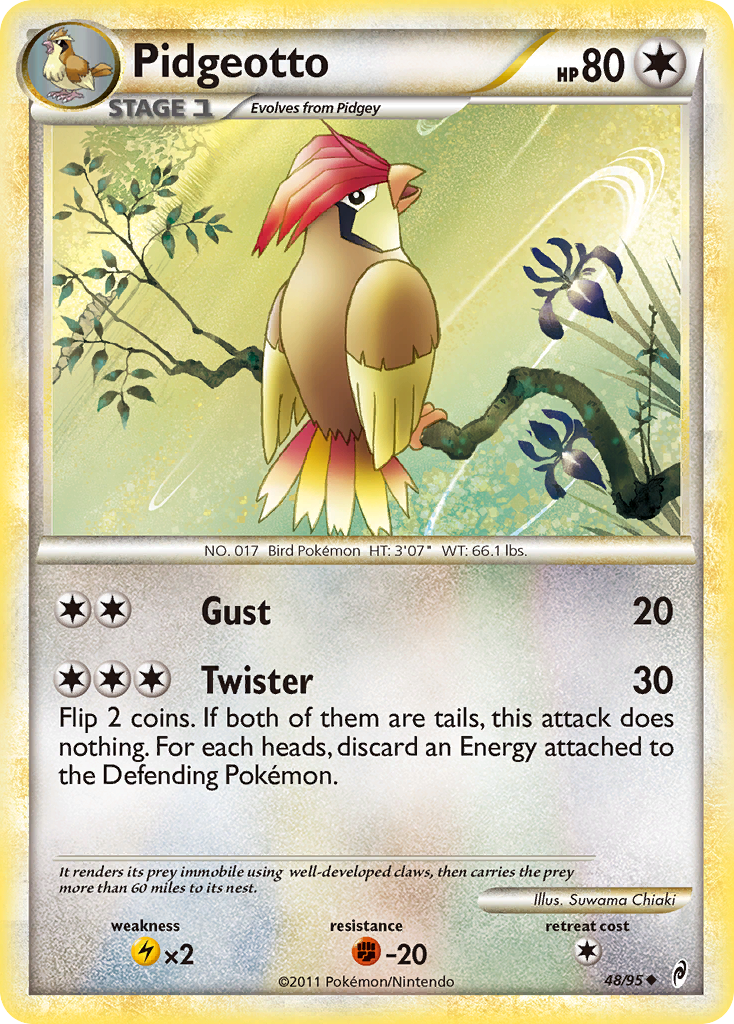 Pidgeotto (48/95) [HeartGold & SoulSilver: Call of Legends] | Arkham Games and Comics