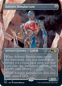 Solemn Simulacrum (Alternate Art) [Core Set 2021] | Arkham Games and Comics