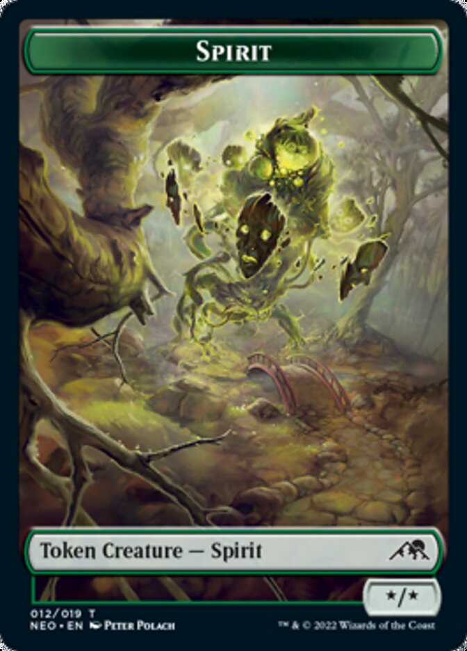 Spirit Token (012) [Kamigawa: Neon Dynasty Tokens] | Arkham Games and Comics